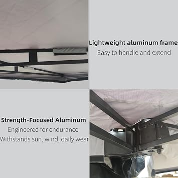 DANCHEL OUTDOOR 270 Degree Car Awning Overlanding Free Standing Driver Side