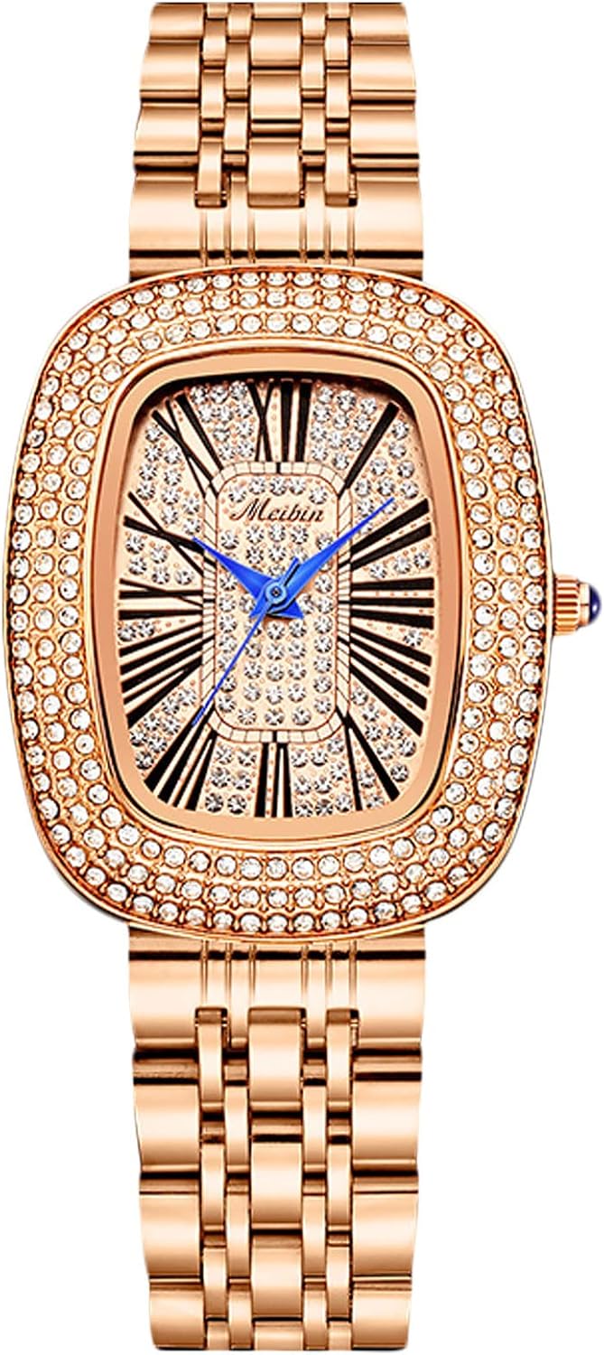 RORIOS Donna Orologio Impermeabile Analogico al Quarzo Orologio con Cinturino in Acciaio Inox Orologi da Polso Moda Diamanti Orologio per Donna RORIOS Donna Orologio Impermeabile Analogico al Quarzo Orologio con Cinturino in Acciaio Inox Orologi da Polso Moda Diamanti Orologio per Donna