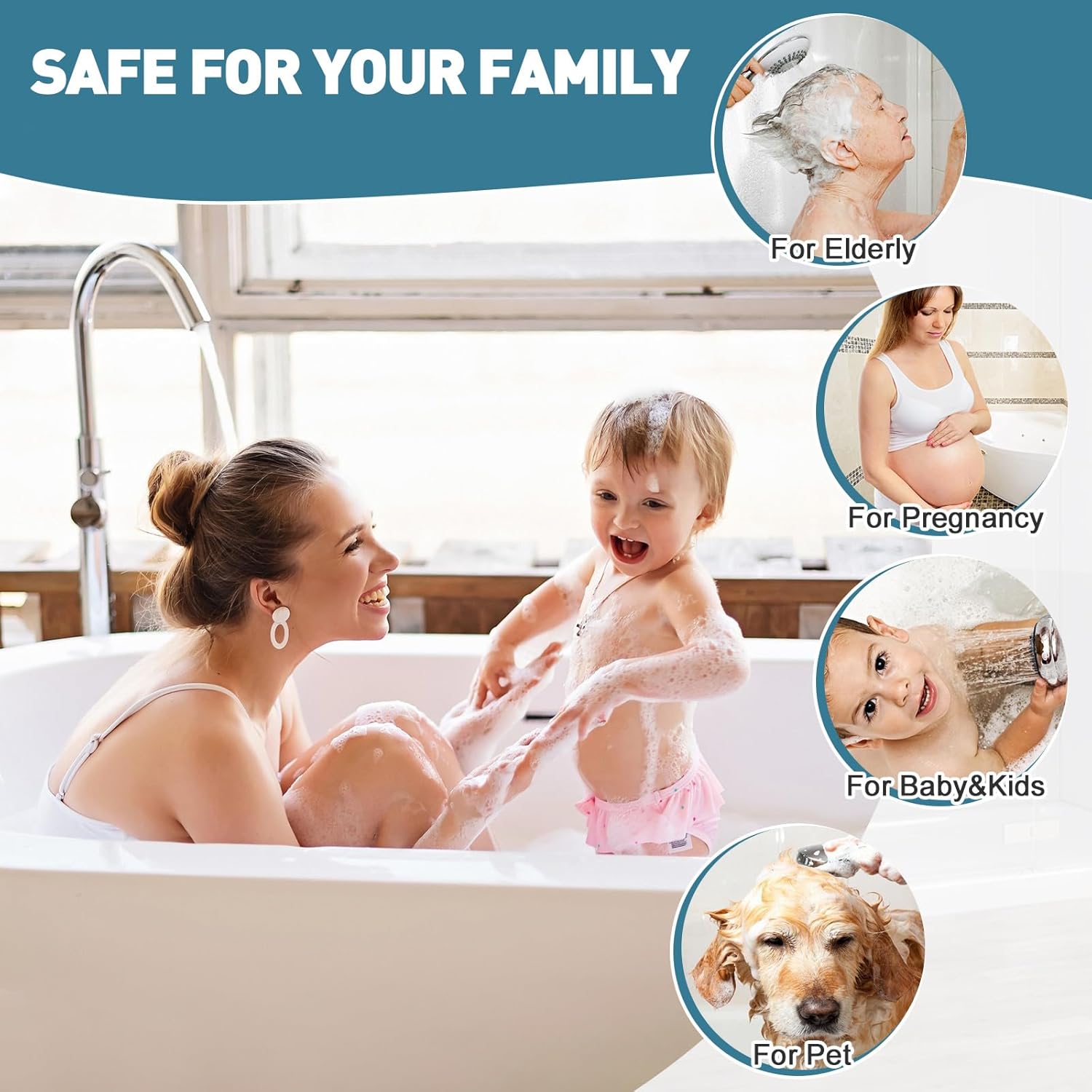 Square Shower Mat Non Slip: 24 x 24 Inch Shower Mats with Drain Hole in Middle - PVC Loofah Anti Slip Shower Floor Matt for Inside Shower - Image 5