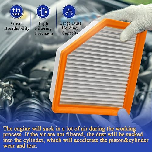 Miniatura 5 de Filtro de aire de motor 165466RA0A apto para modelos Nissan Rogue 2.5L 2021 2022 2023 solo 16546-6RA0A