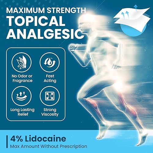 Miniatura 4 de Sumifun Parches de lidocaína al 4%, 18 parches de yeso de larga duración para rodilla, hombro, músculo, articulaciones con ingredientes naturales,