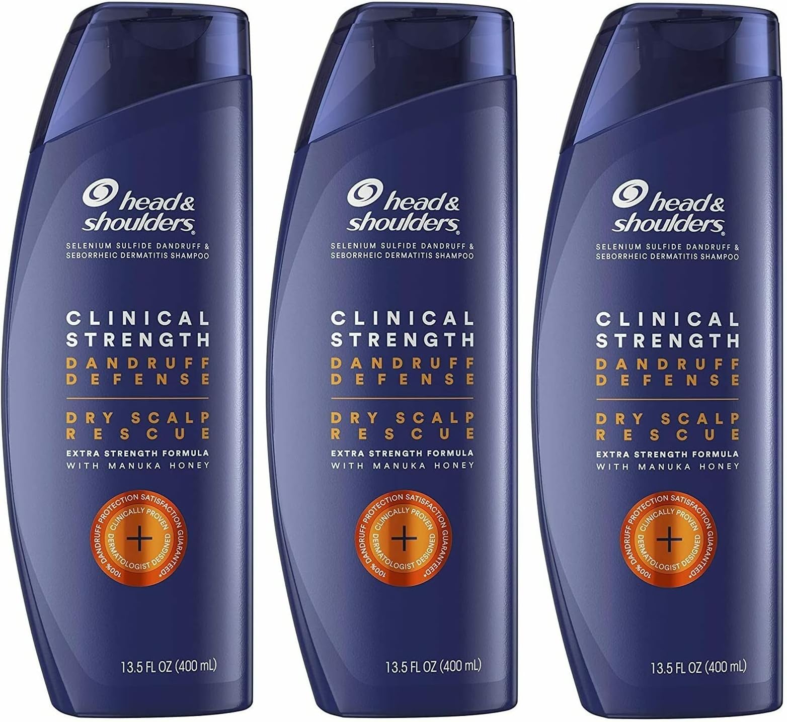 Dandruff Shampoo, Clinical Strength 13.5 oz (Pack of 3)