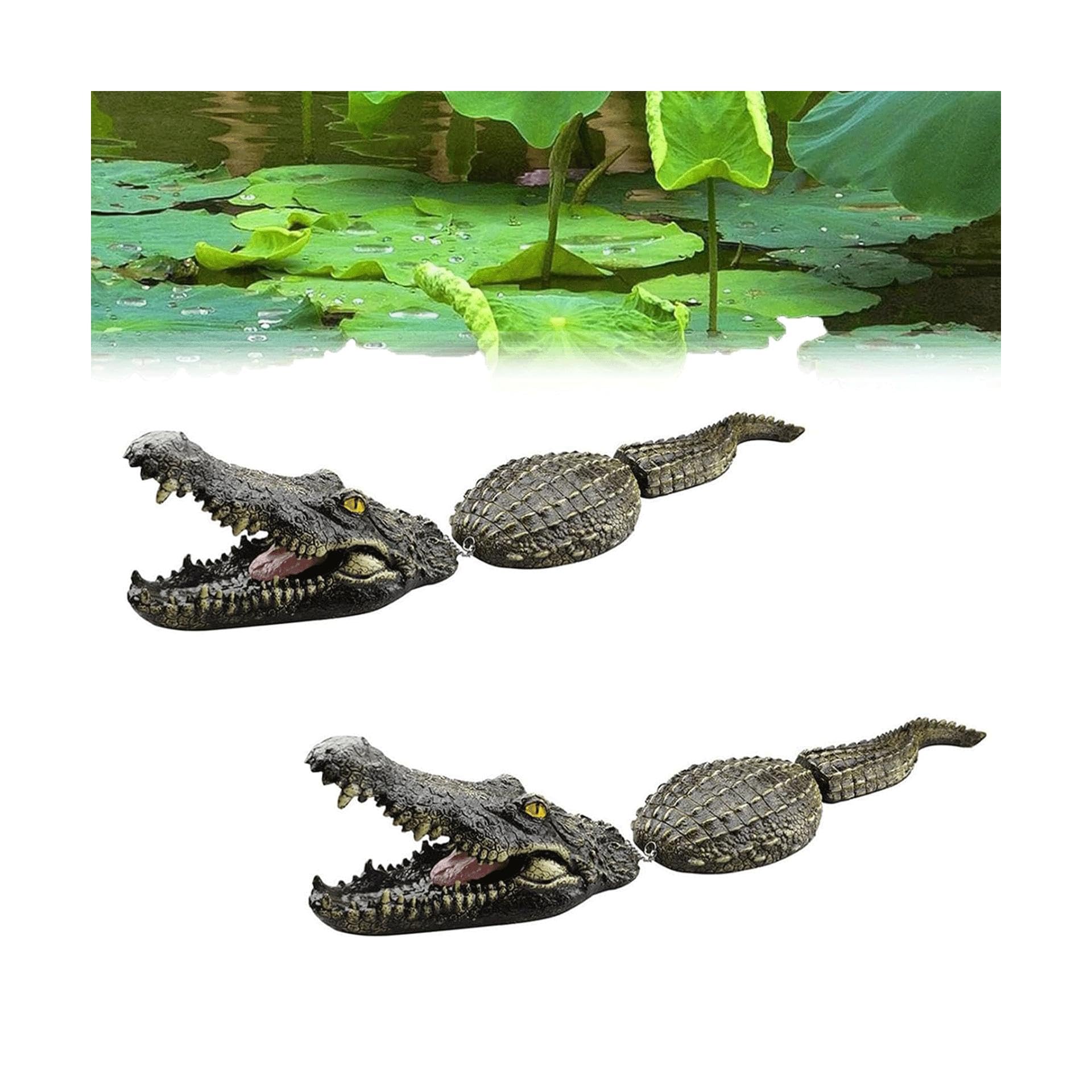 Dekoracje zewnętrzne na podwórko pływający aligator wabik do stawu basenowego pływający aligator wabik sztuczny aligator odstraszacz krokodyl zewnętrzny do wody cechy kapryśny wystrój