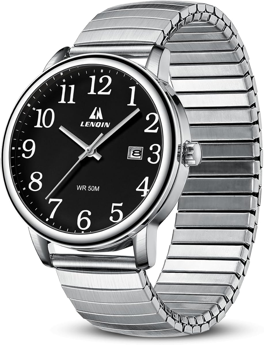 Relojes para hombre Reloj de cuarzo analógico de acero inoxidable para hombres