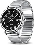 LN LENQIN Mens Watches Analog Quartz Watches Daily Waterproof Wrist Watches for Men Light Simple Field Watch with Date