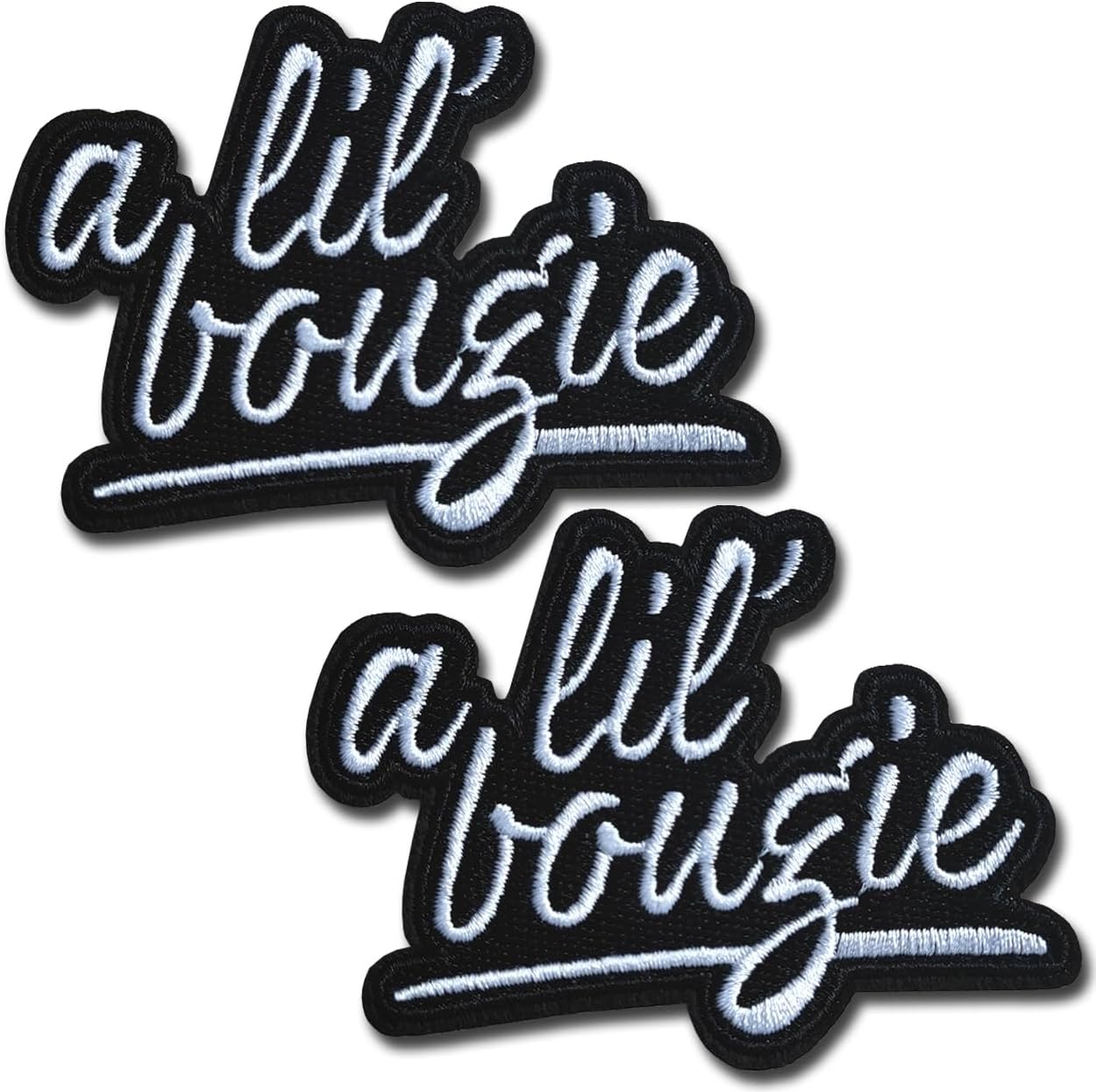 A Lil Laugie Embroidery Patch, Sewn Applique Badge,for T-Shirts, Sweatshirts, Hats, Jeans, Jackets, Backpacks- 2pcs