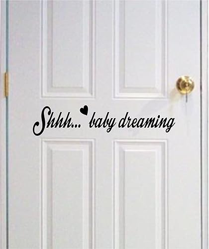 Shhh - Juego de calcomanías para dormir para bebé, vinilo de pared, diseño gráfico para habitación de niños, adolescentes y bebés