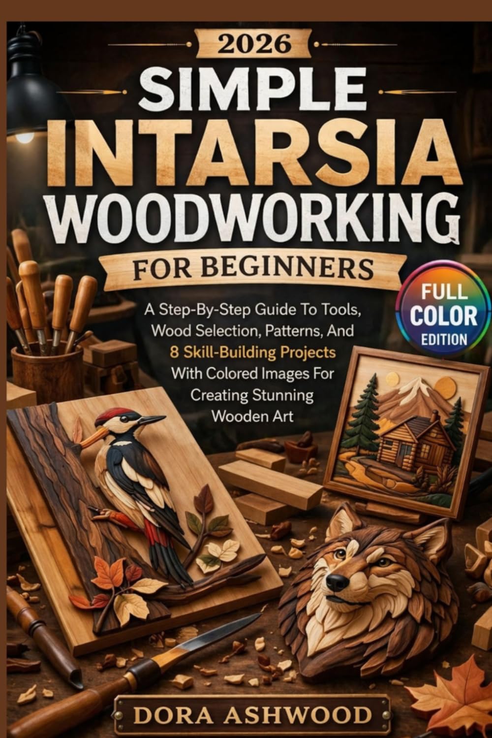 2026 SIMPLE INTARSIA WOODWORKING FOR BEGINNERS: A Step-By-Step Guide To Tools, Wood Selection, Patterns, And 8 Skill-Building Projects With Colored Images For Creating Stunning Wooden Art