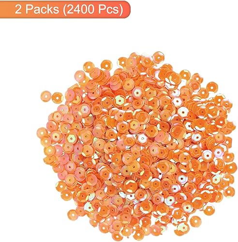 Vista 12 de MECCANIXITY Lentejuelas iridiscentes, 2400 unidades, para hacer joyas, manualidades, costura, color rosa