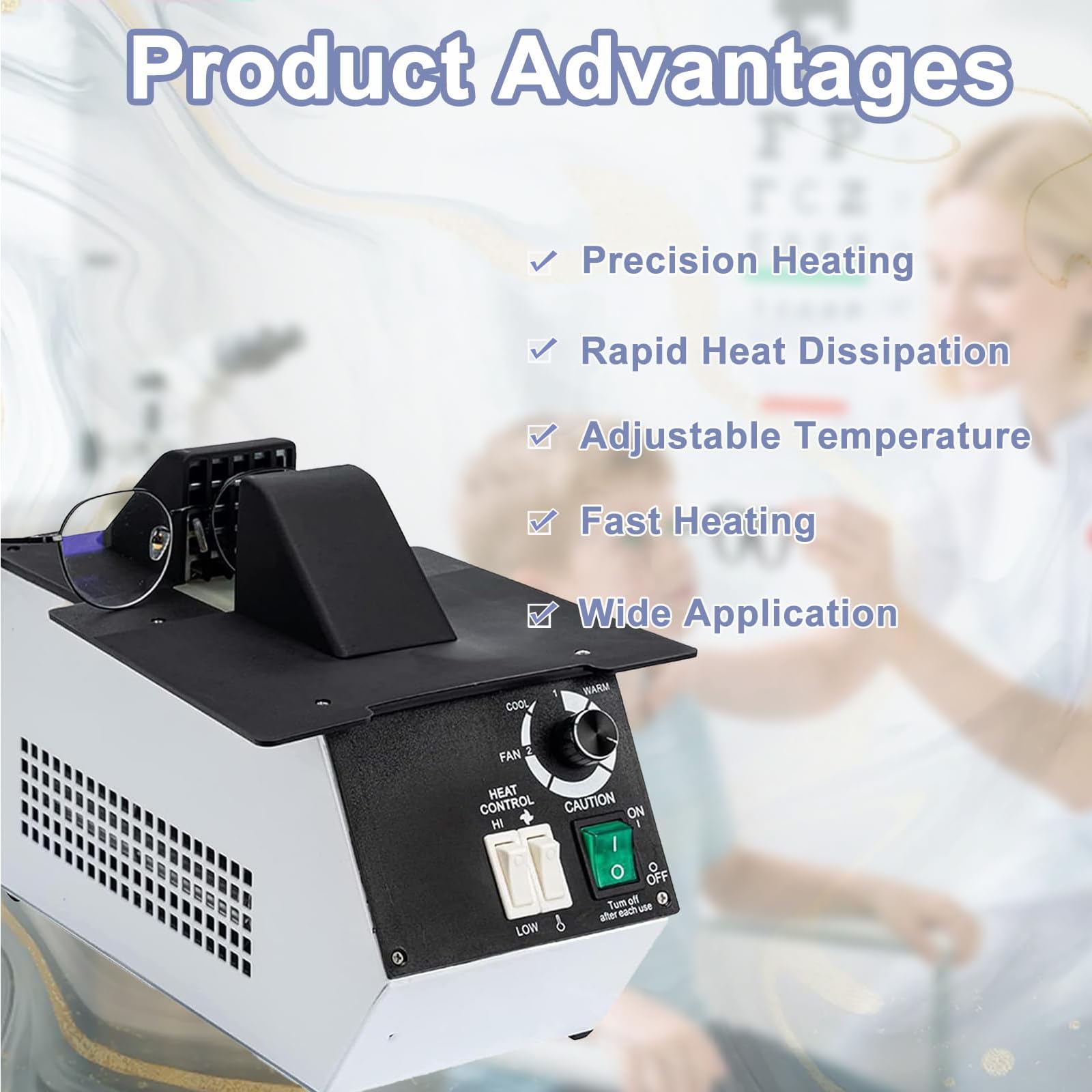 Gogle Frame Heater, Okulary Optyczne Ogrzewanie Wyposażenie, Ciepła I Zimna Zmiana Powietrza, Regulowana Temperatura 80 ℃ -130 ℃, Do Podgrzewania I Regulacji Ramki Okulary