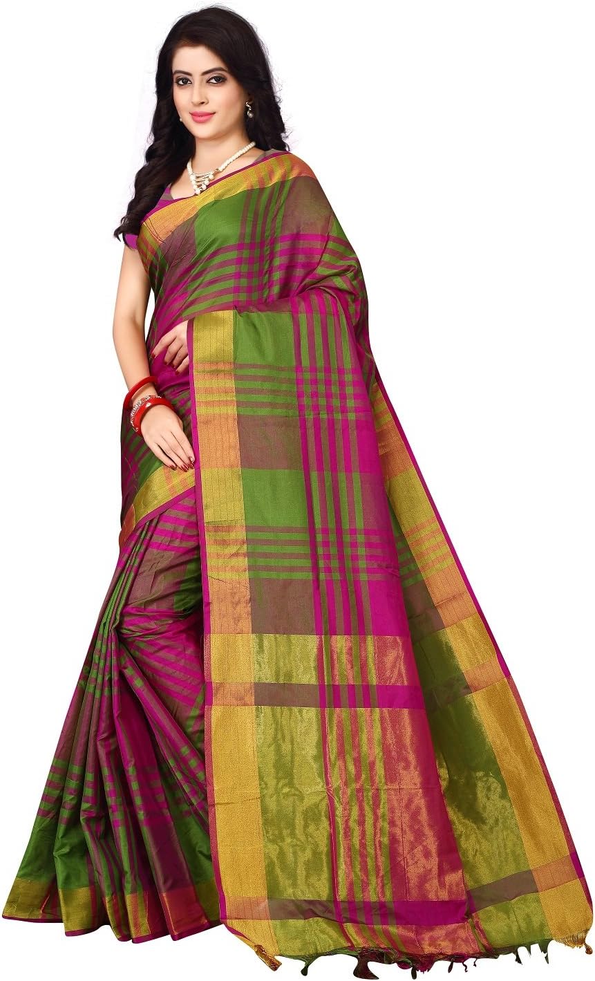 Nirmla Fashion Soft Cotton & Silk Saree For Women Half Sarees Under 349 2020 Beautiful For Women saree free size with blouse piece