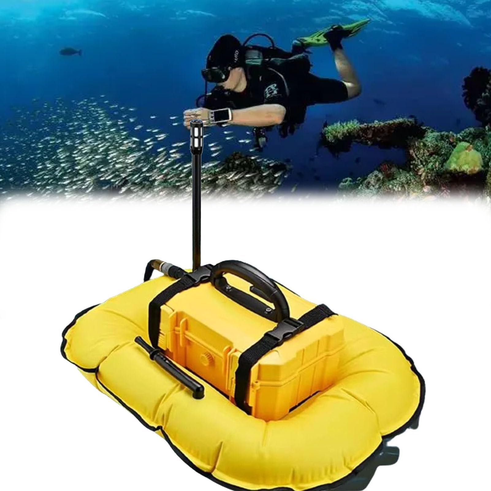 LYDZUSDP Electric Diving Respirator,Portable Breathing Diving Compressor,with Scuba Diving,Maximum Diving Depth 10 M/32.8ft(Yellow D3000)