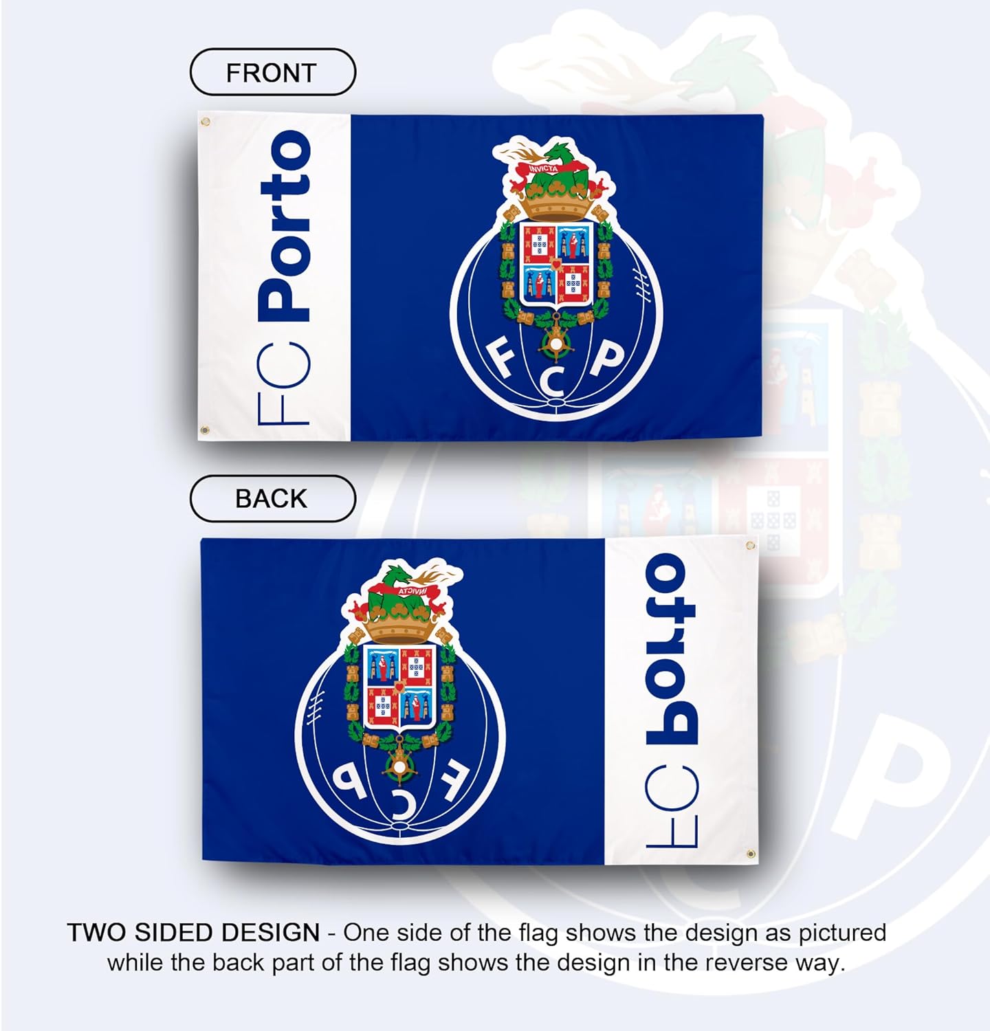 Desert Cactus FC Porto Flag Futebol Clube do Porto Football Soccer 100% Polyester Indoor Outdoor 3x5 Feet Banner (Flag C)