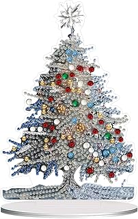 Fairyland JinWenn Decor for Home Diamonds Art kit Decorations, Christmas Tree Diamonds Painting Kit for Adult Tabletop Gift DIY 5D Diamonds Dots Christmas Special Crystal Diamond