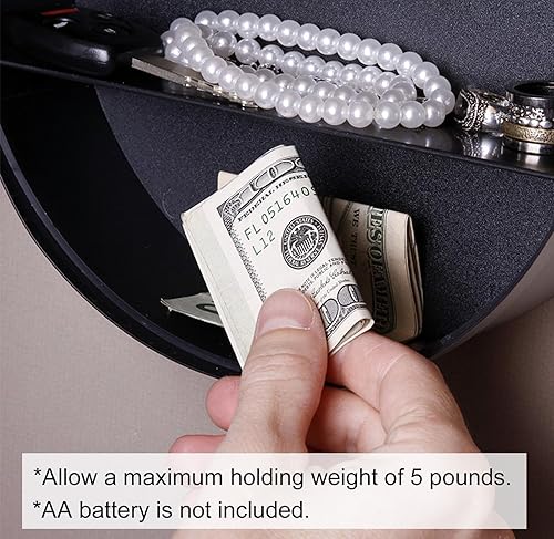 Miniatura 5 de Reloj de pared con caja fuerte oculta, reloj de pared secreto de plástico de 10 pulgadas para decoración de sala de estar, reloj de decoración