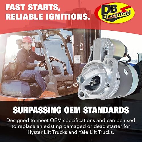 Miniatura 2 de DB Electrical Arrancador 410-48012 compatible conreemplazo para camiones de elevación Hyster H-25 H-35 XL XM, H-40 H-50 H-60 XL, S-25 S-35 S-40 XL