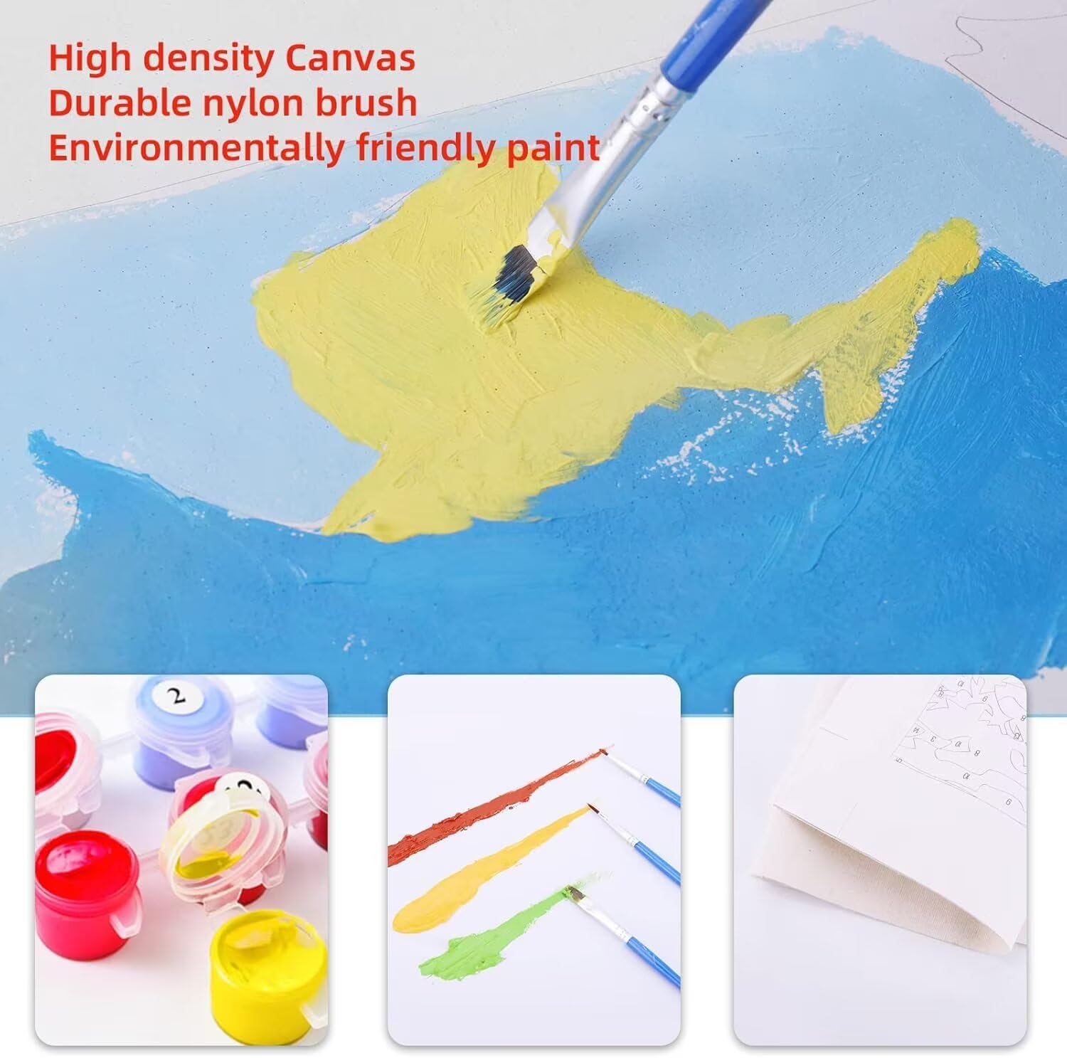 Malen Nach Zahlen Tier Malen Nach Zahlen Erwachsene, Paint by Numbers Hund Paint by Numbers Adult DIY Leinwand Ölgemälde Set mit 3 Pinsel und Acrylfarben für Zimmer Deko, Geschenke 90x70cm -hjw25010WY
