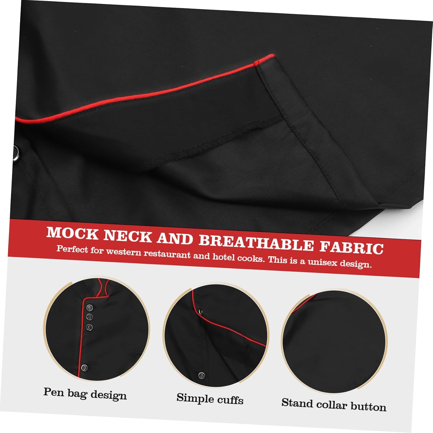 Short Sleeve Chef Coat Unisex Breathable Chef Jacket Oil Proof Work Uniform for Restaurant Kitchen Catering Food Service