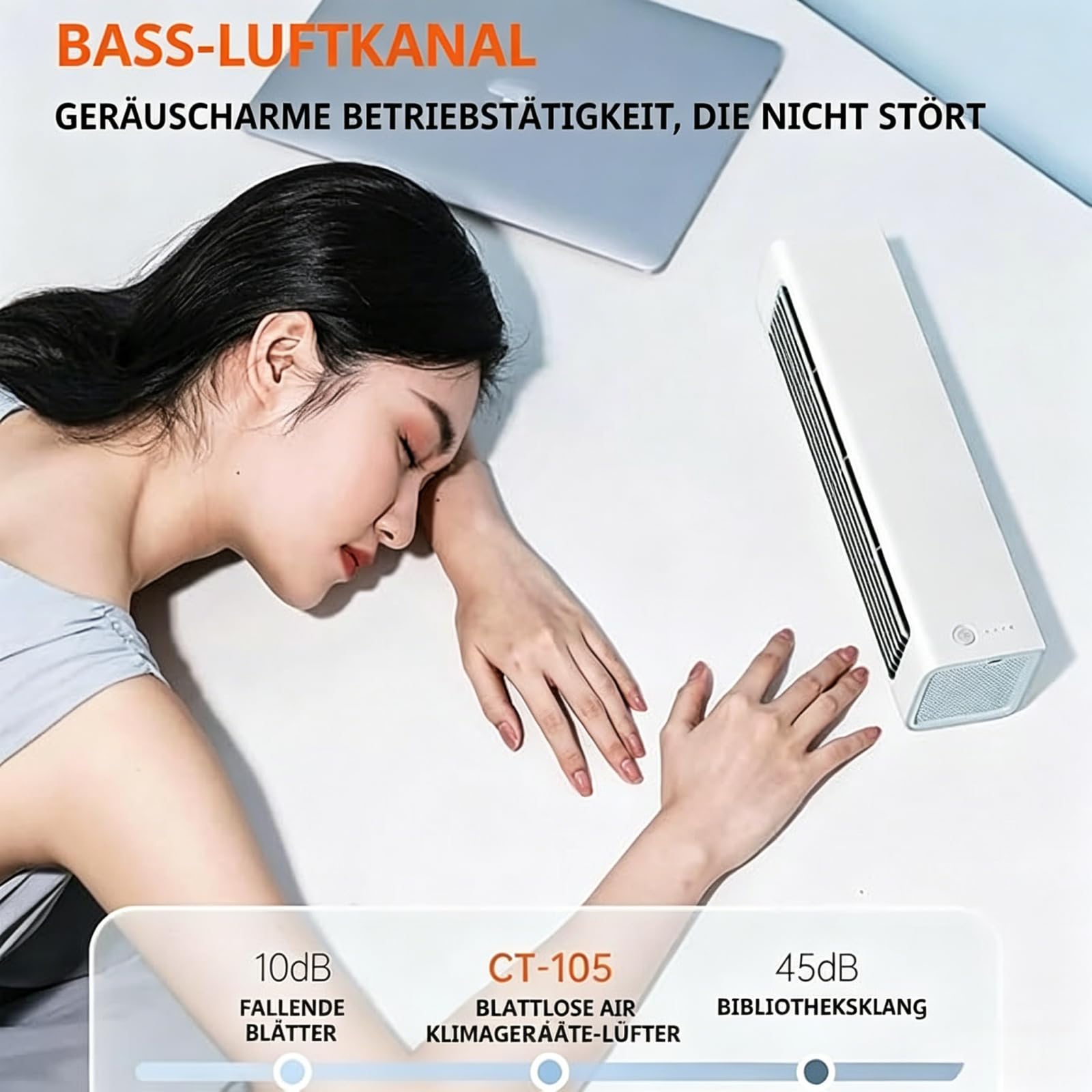 Polarbreeze-Qinux Polar Breeze Portable Air Conditioner Original,Tragbare Mini Klimaanlage,Mobiler Luftkühler mit Wandmontage,kompakte Kühlgerät mit hoher Windgeschwindigkeit