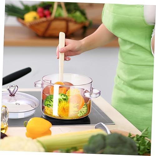 Miniatura 4 de Olla de vidrio para café con tapa, olla pequeña rosa de 50.7 fl oz para estufa popurrí con dos asas, ollas para cocinar en la estufa para pasta,