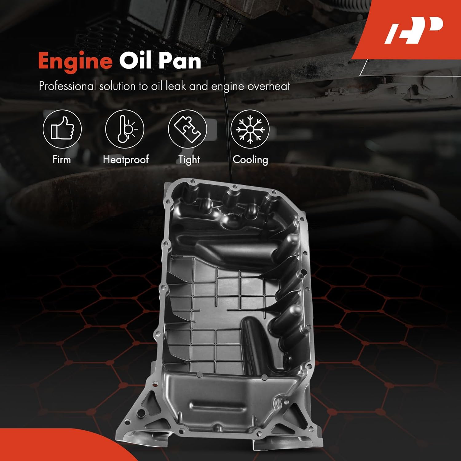 A-Premium Engine Oil Pan Sump with Drain Plug Compatible with Honda Civic Si 2006-2011 2.0L