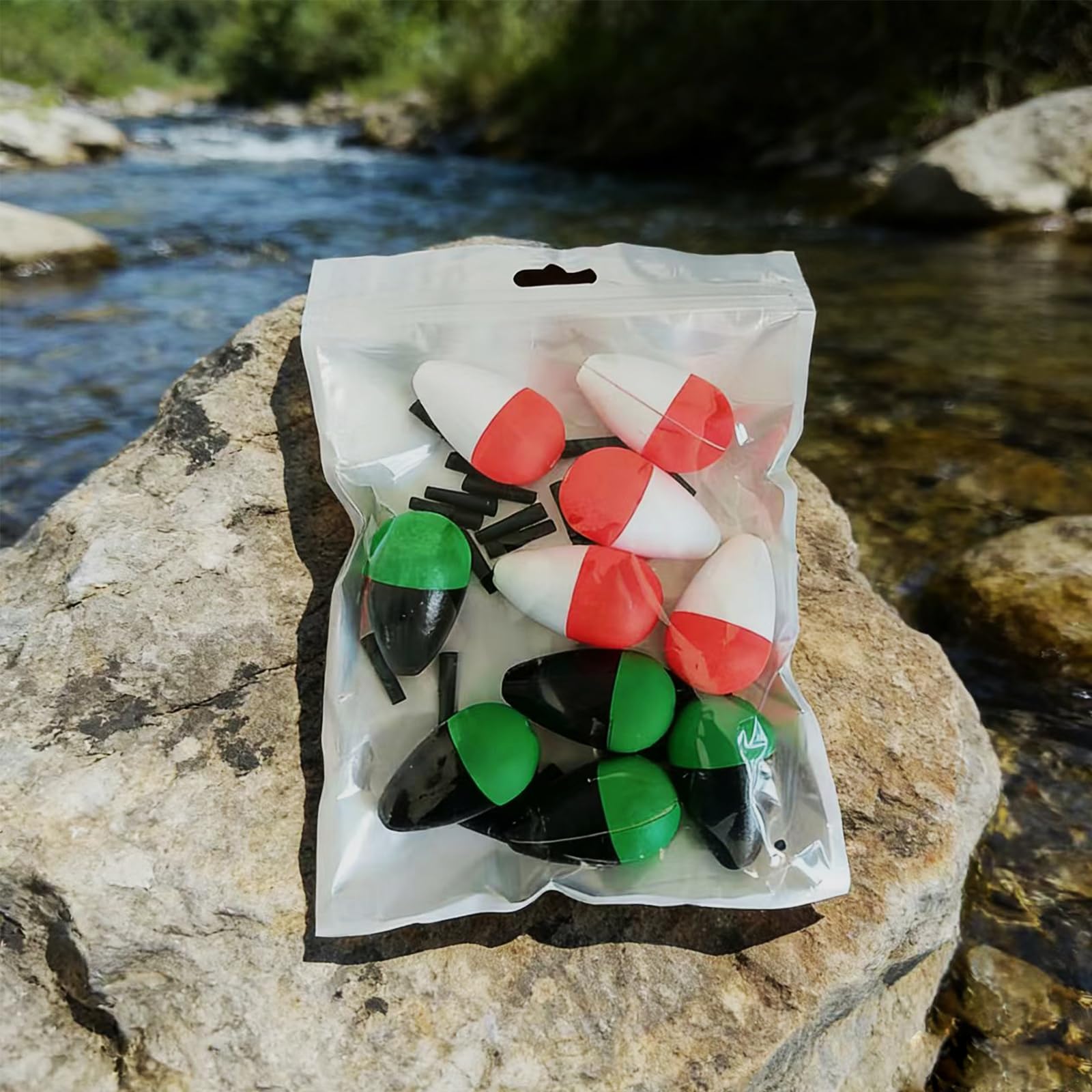 Peg Posen mit Schlitzen, 10 Stück, hohe Sichtbarkeit, Angelposen für Forelle, Crappie, Zander und Panfish | Slip Bobber Angelzubehör