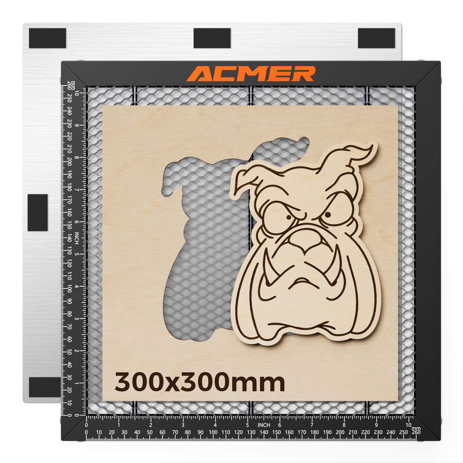 ACMER Honeycomb Working Table, 300x300mm Honeycomb Bed,with Aluminum Plate,Honeycomb Bed Working Panel for Fast Heat Dissipation,Table-Protecting Honeycomb Bed