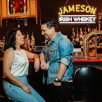 WonderfulLife Whiskey Neon Sign for Jameson in Bar Pub Man Cave or