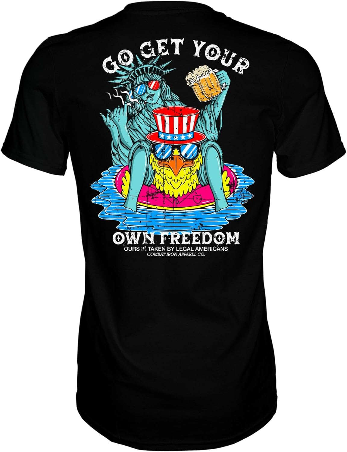 Combat Iron Men's Graphic Short Sleeve T-Shirt - Go Get Your Own Freedom Tee