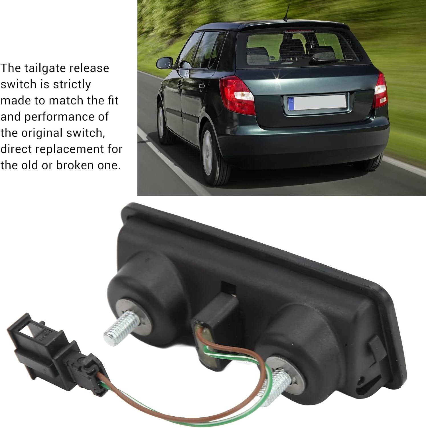 Car Trunk Switch Rear Tailgate Release Handle Switch 6Y0827574Kfor Fabia 2000‑2008