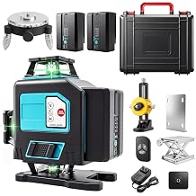 16 Line Green Laser Level, 4x360 4D Self Leveling Cross Line Laser Tool.