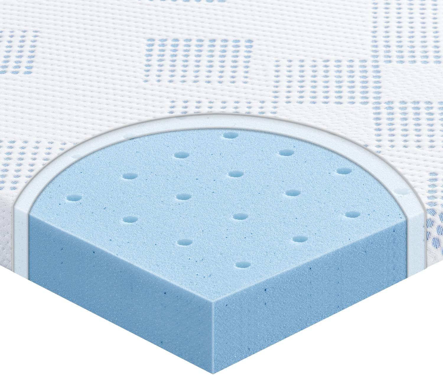 Maxzzz Gel Memory Foam Mattress Topper, 2 Inch Twin Mattress Topper Foam Mattress Topper Single