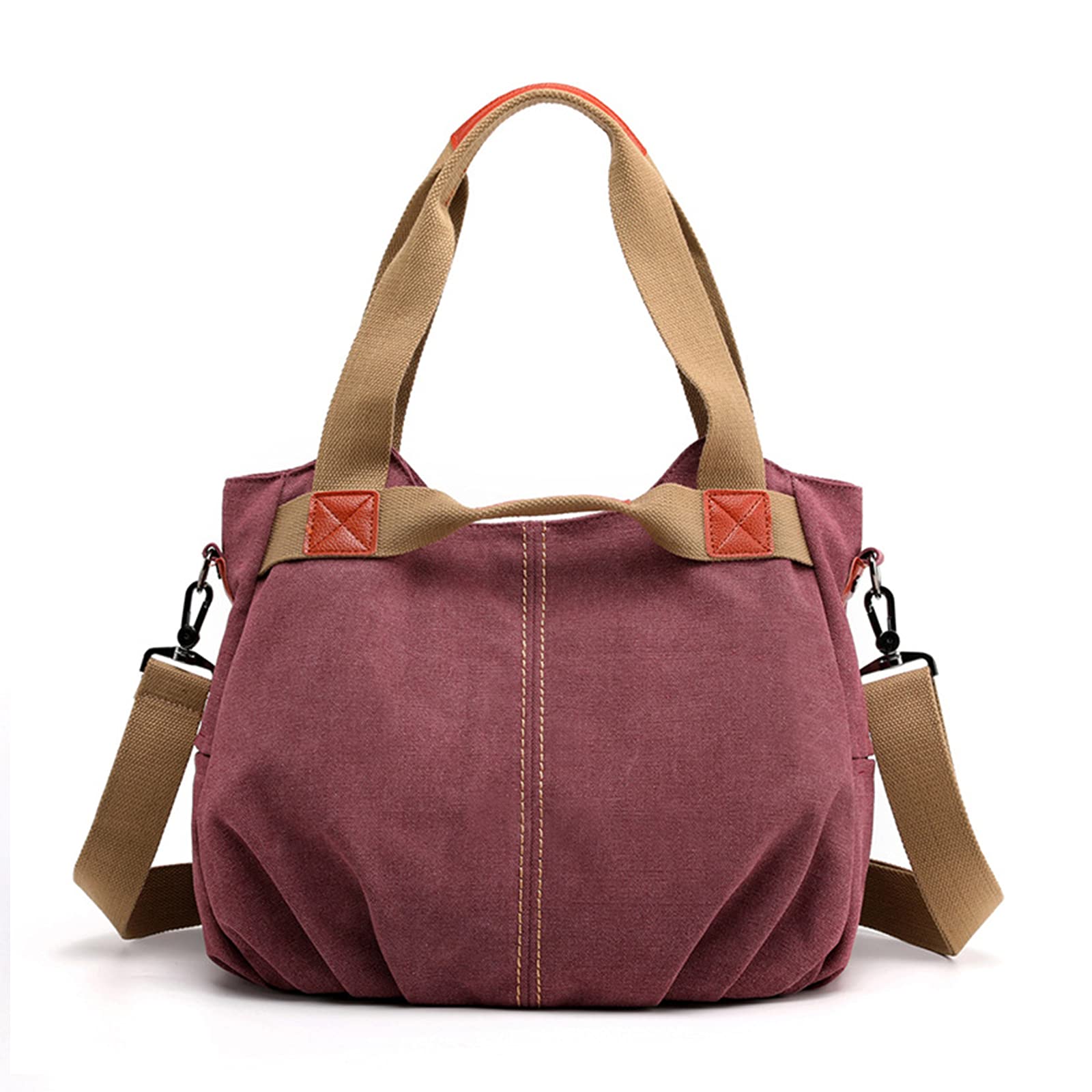 FANDARECanvas Handbags Women Shoulder Bags Vintage Messenger Crossbody College Tote Bag for Shopping Office Holiday