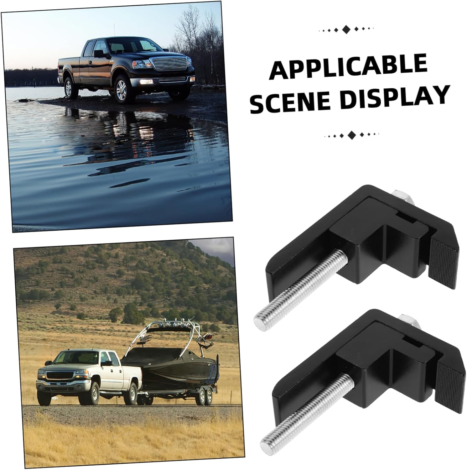 Cabilock Heavy Duty Aluminum Truck Bed Rack Mounting Clamps for Tonneau Cover Easy Install Mounting Hardware Kit