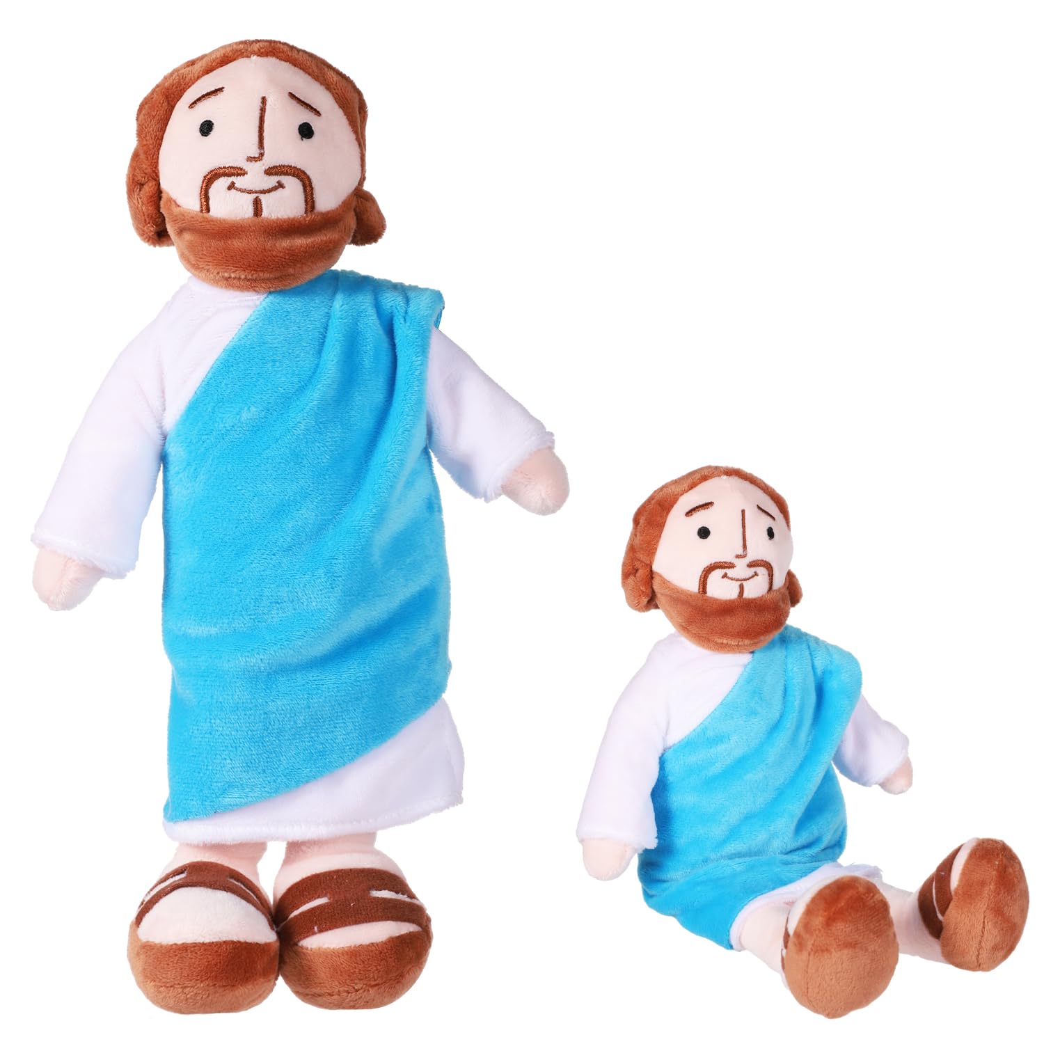 Bambola di peluche di Gesù, 32,6 cm, Gesù sorridente, classica bambola di peluche ripiena Salvatore, bambola religiosa cristiana regalo per casa, forniture per feste, Natale, può stare in piedi o