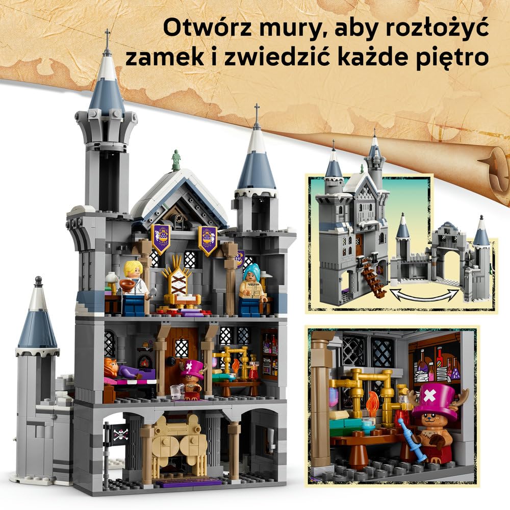 LEGO ONE PIECE Bitwa pod zamkiem Drum 75645 | Scenka ONE PIECE, zestaw akcji, prezent dla fana anime 9+, 1038 elementów