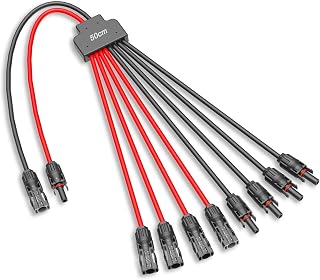 Solar-Anschlusskabel,Solar-Panel Y Zweig Parallelverbinder,30A 1000V 6mm² 2 bis 8 Splitter Solar-Panel-Steckverbinder Verlängerungskabel Solarkabel Stecker,Solarpanel-Anschlusskabel (2 bis 8)