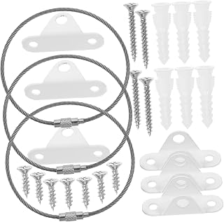 Kisangel 3sets Proofing Furniture Straps Anti-tip Furniture Wall Anchors for Cabinets and Bookshelves Durable Stainless Steel and Cold-rolled Steel Easy Installation Safety Protection for