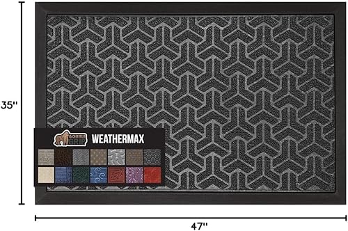 Miniatura 84 de Gorilla Grip WeatherMax - Tapete para todas las estaciones 100% impermeable, 23 x 35 pulgadas, goma natural, resistente a manchas y decoloración