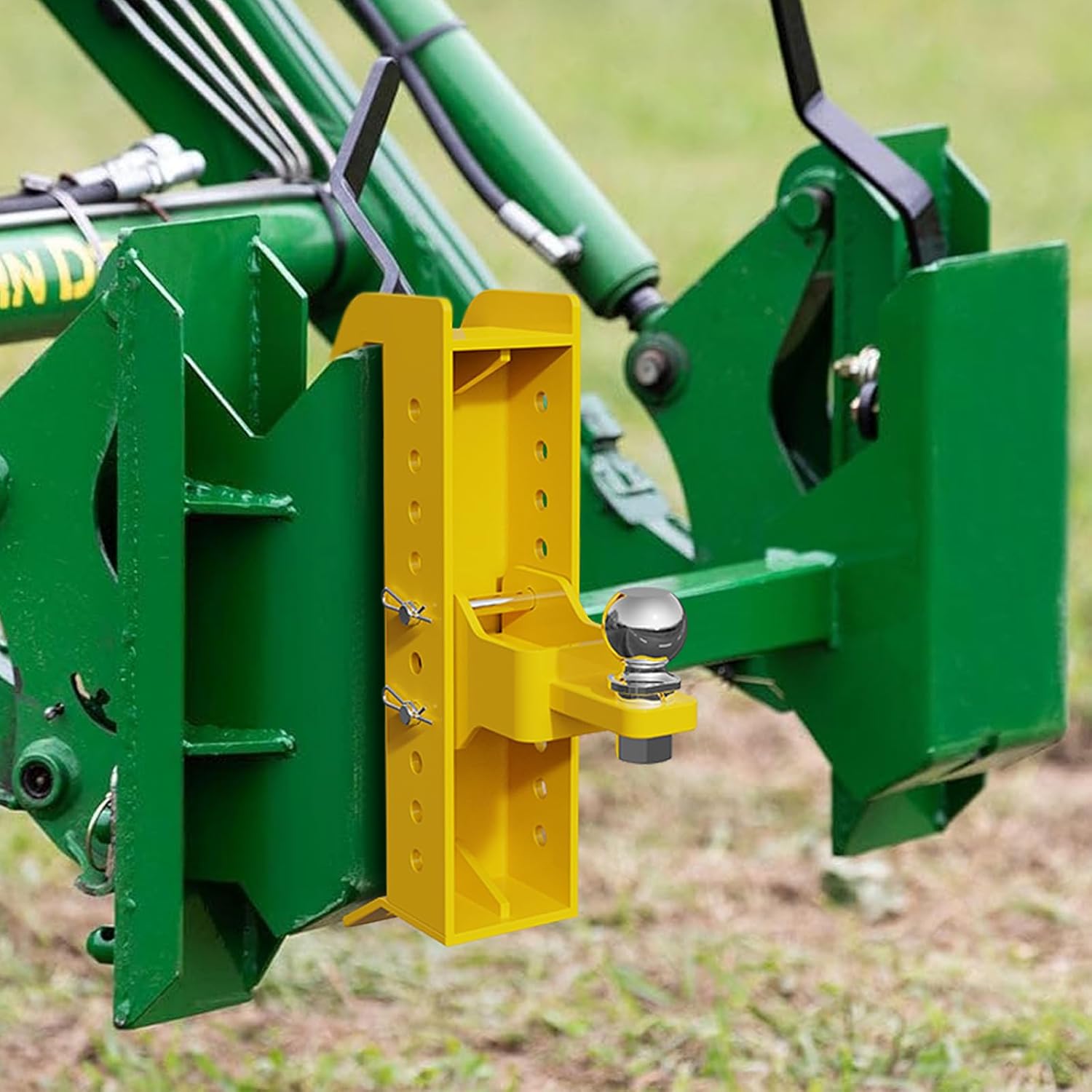 GRIND MODE Skid Steer Hitch Attachment Kit, Heavy Duty 20,000 lbs Towing Capacity - Includes Towing Clevis Mount, 2" & 2-5/16"" Trailer Hitch Balls, Compatible with Skid Steers & Tractors