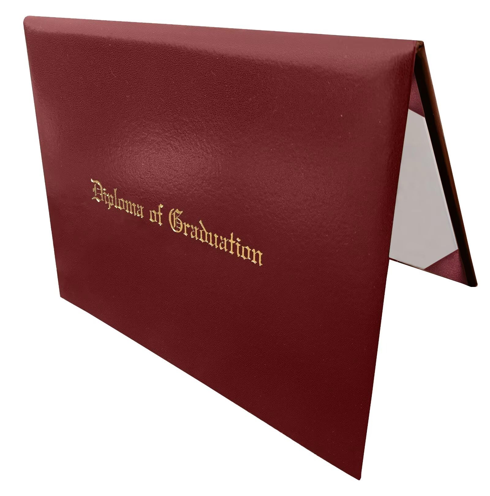 Goprety Smooth Leather Imprinted Diploma Cover for Graduation Certificate Holder Size in 8 1/2" x 11" (Tent Style)