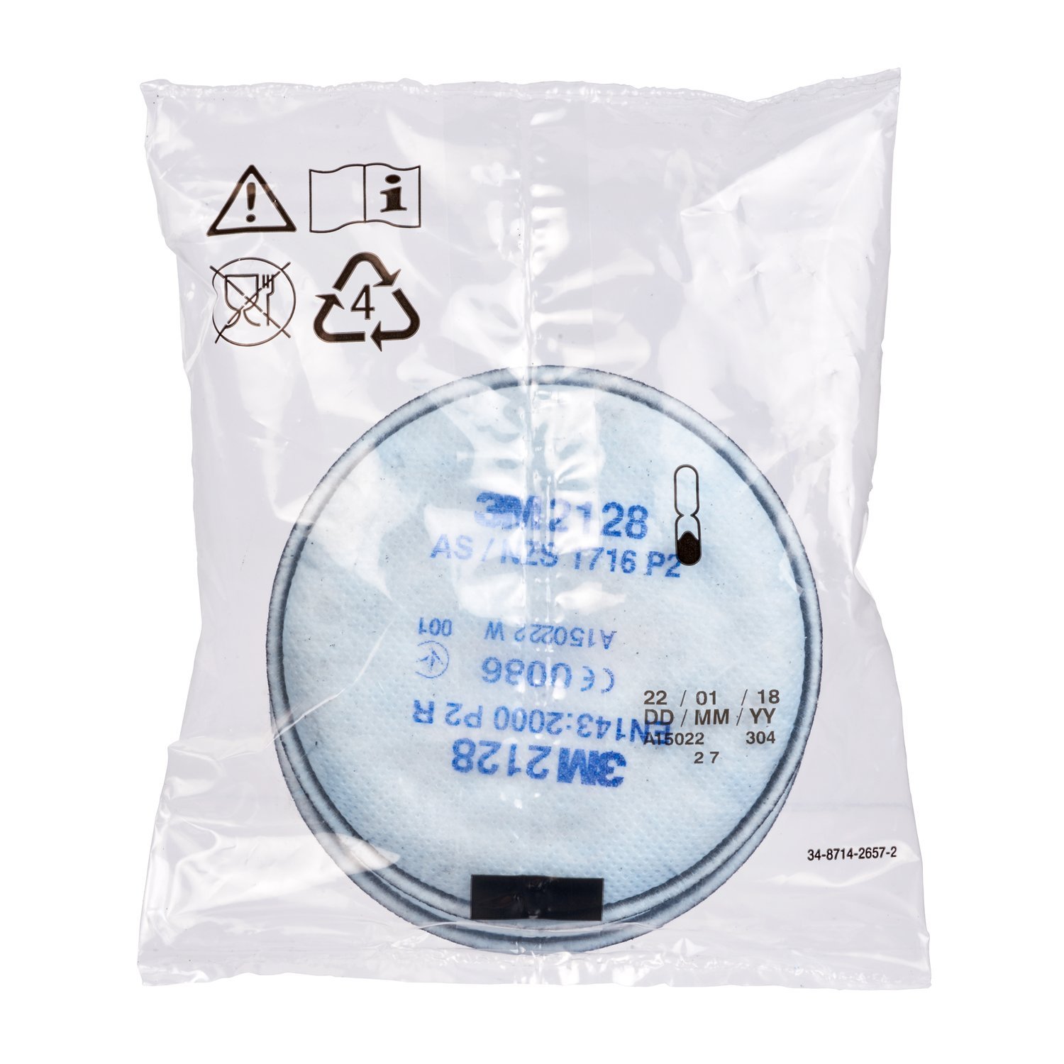 Filtro Antiparticolato 2125 P2R - 3 Metri, 2 Pezzi, Contro Particelle Solide E Liquide