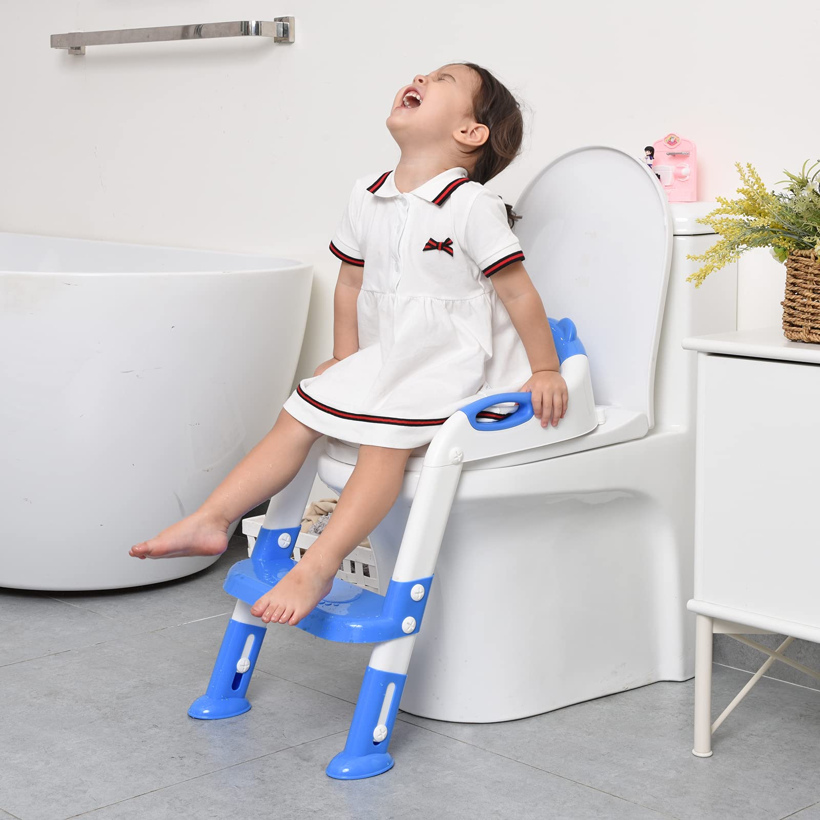 Buy 711TEK Potty Training Seat Toddler Toilet Seat with Step Stool