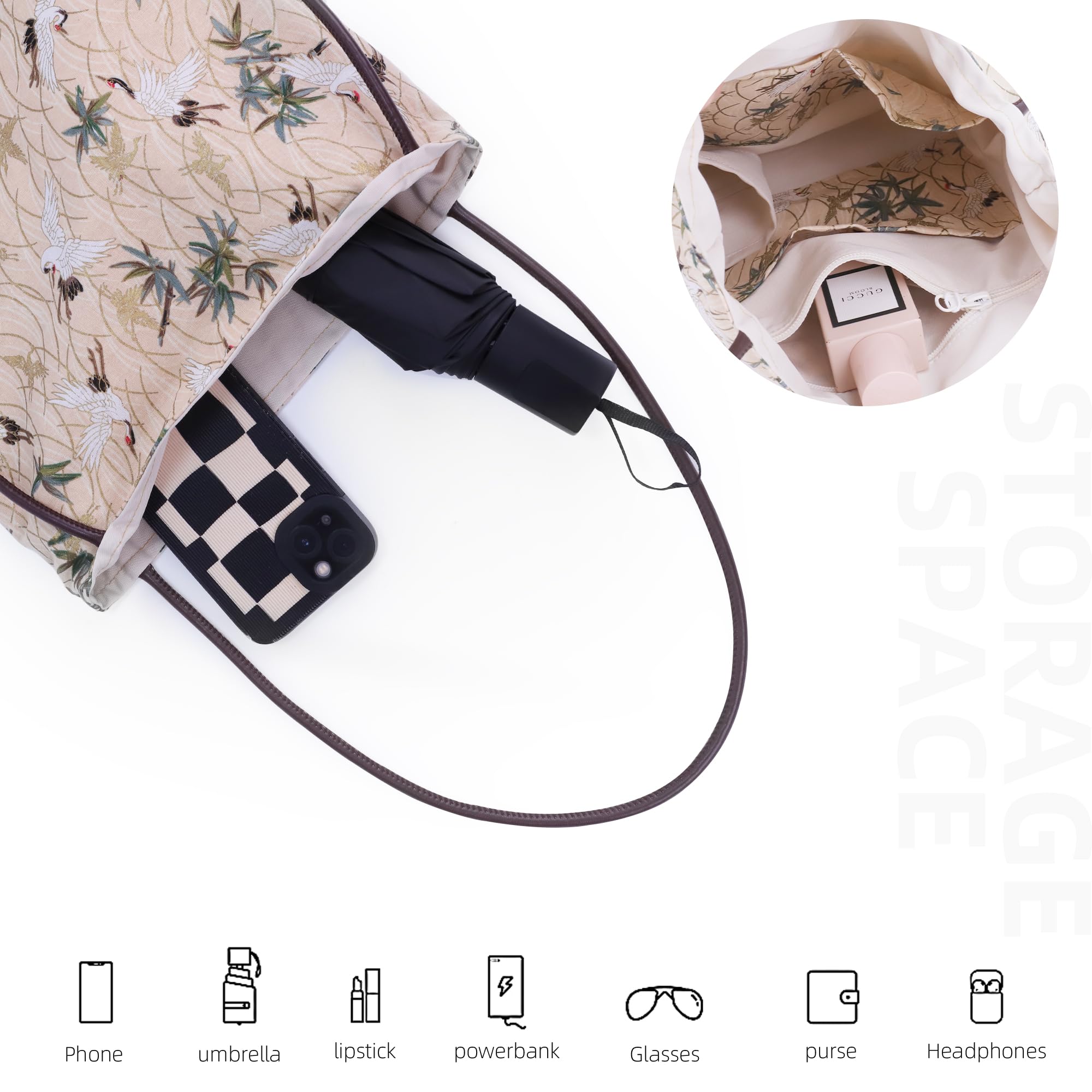 DGAZ Custom Designer Bags for Women, Luxury Tote Bag with Zipper, Large Shoulder Hobo Bags(Custom)