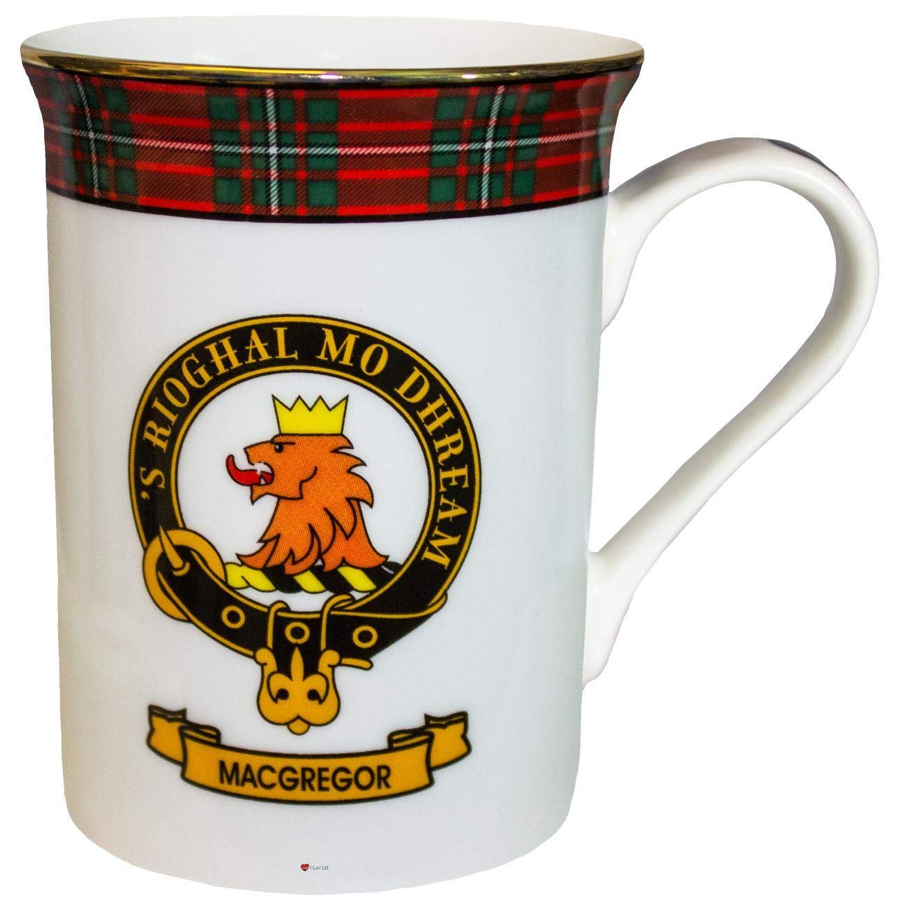I LUV LTDI LUV LTD China Coffee Mug MacGregor Clan Crest Gold Rim Scottish Made