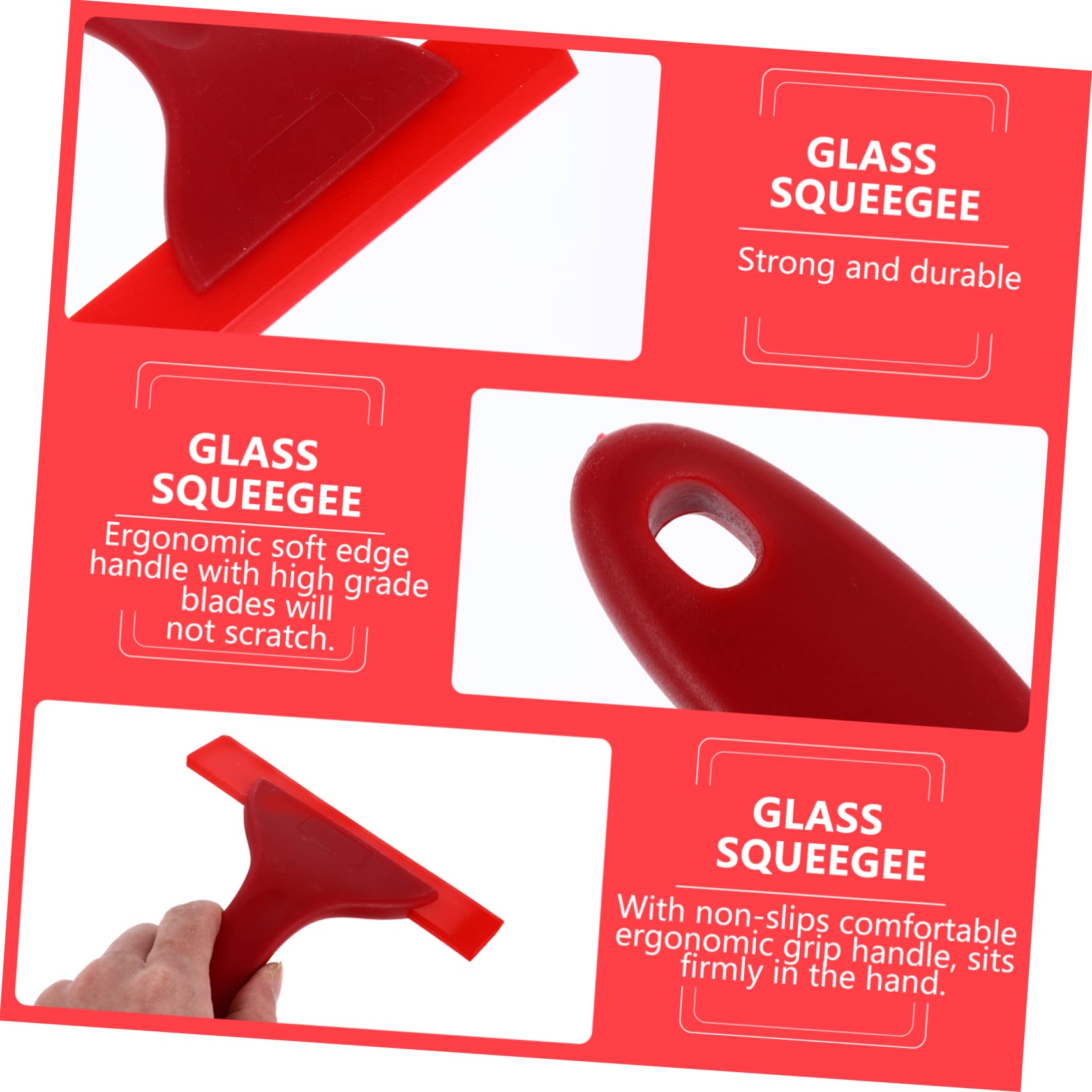 Unomor Pack Window Squeegee Multi-use for Shower and Tile Floors Ice Water Removal Tool