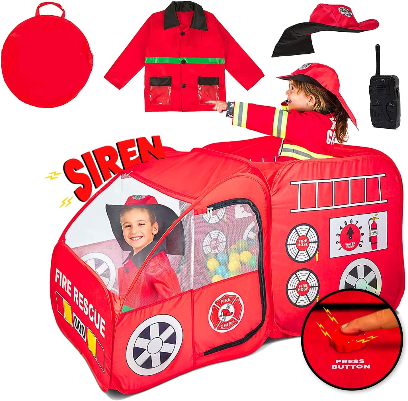 Fire truck with costume