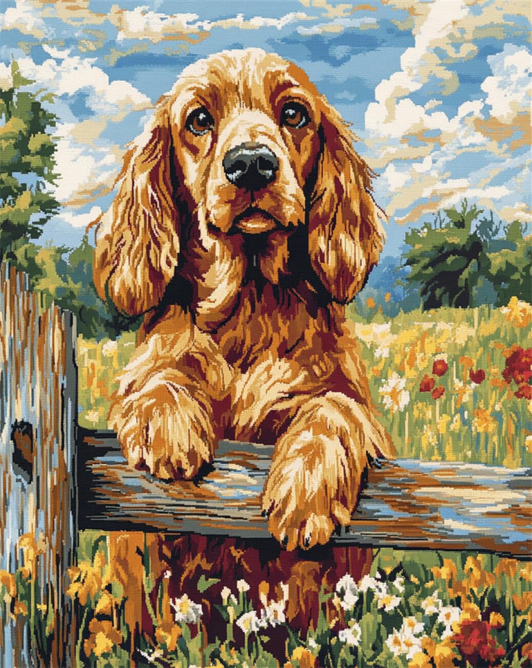 Animal DIY Kit Manualidades Alfombra Perro De Dibujos Animados Kits De Ganchillo Para Hacer Alfombras,Juego De Bordado,Kit De Ganchillo Para Principiantes,Manualidades De Costura Para 55x75cm