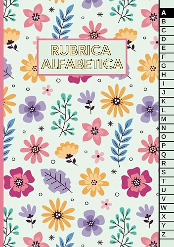 Rubrica Alfabetica: Quaderno A5 con 4 pagine per ogni lettera 104 pagine