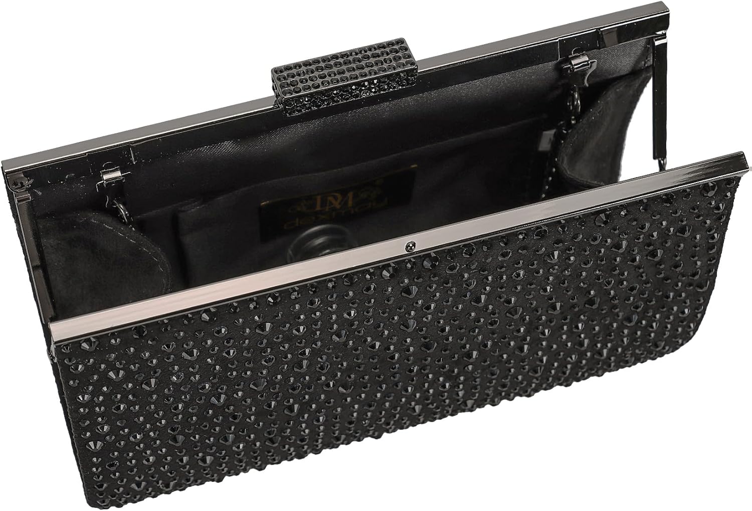 DEXMAY Crystal Clutch Purse for Women Rhinestone Frame Clutch Handbag for Party - Image 5